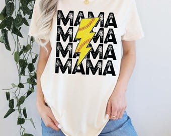 Softball Mom Shirt, Softball Vibes, Softball Mom Gifts, Distressed Softball, Mama Softball Shirt, Comfort Colors®, Softball Game Shirt