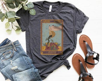 Coffee Tarot Card Shirt, Witchy Mystical Tee