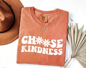 Comfort Colors® Choose Kindness Shirt, Gift For Teacher, Daisy Shirt, Be Kind Shirt, Back To School Teacher Shirt, Teacher Appreciation