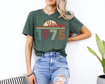 Vintage 1975 Shirt, 50th Birthday Shirt, 50th Birthday Shirt Men, Vintage T-Shirt, 50th Birthday Gift for Women, Retro Shirt, Vintage Shirts