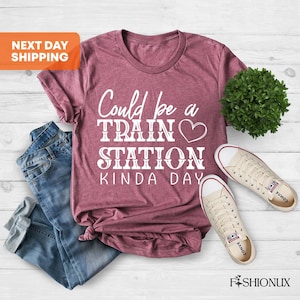 Boho Train Station T-Shirt, Sarcastic Western Style