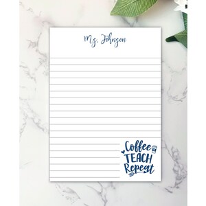 Teacher Gift | 12 | Teacher Appreciation Gift | Cute Notepad | Notepad Personalized | Notepad | Personalized Stationary | Personalized Gift