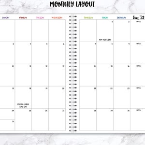 2024 Weekly Planner 2024 Planner 2024 Organizer Personalize Planner Weekly Monthly Planner Weekly Organizer Agenda Planner image 4