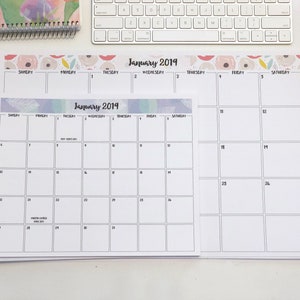 2024 Monthly Desk Calendar 8.5x11 30 Banner Designs Large Desk Planner 2024-2025 Desk Planner Desk Organizer Desk Calendar Pad image 7