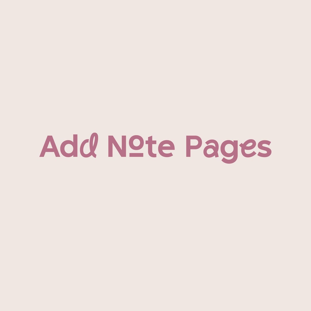 Add Note Pages - Etsy