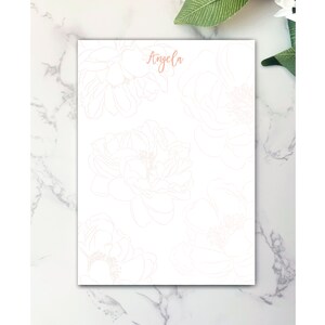 Personalized Notepad | Floral Notepad | Cute Notepad | Notepad Personalized | Notepad | Personalized Stationary | Personalized Gift