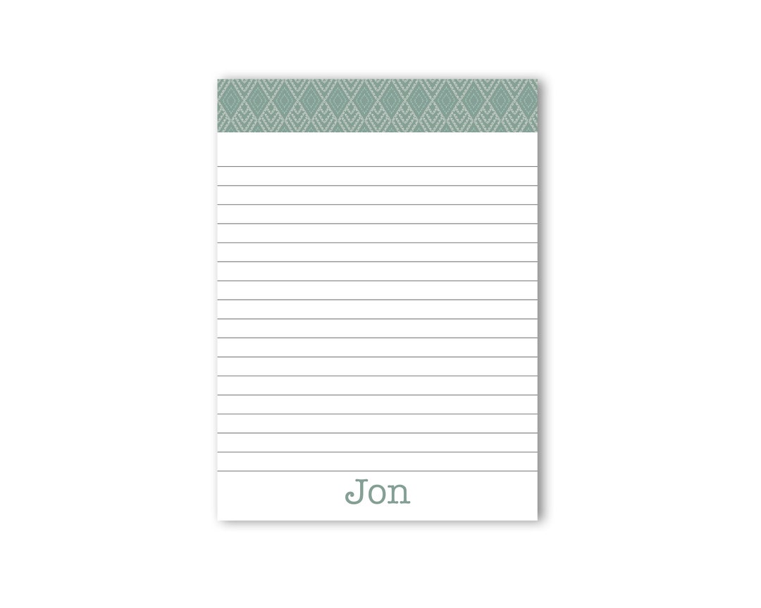Personalized Notepad 24 Cute Notepad Lined Notepad Notepad Personalized Notepad Personalized