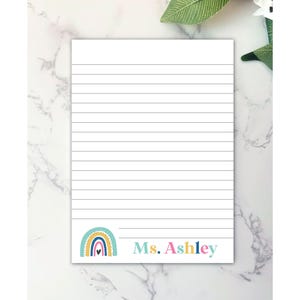 Teacher Gift | Personalized Notepad | 8 | Teacher Appreciation Gift | Cute Notepad | Notepad | Personalized Stationary | Personalized Gift