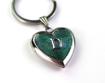 Photo Heart Locket | Personalized Locket | Initial Jewelry | Initial Necklace | Initial Keychain | Personalized Keychain