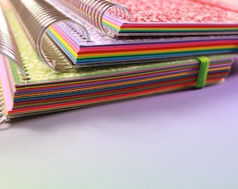 Rainbow Junk Journal  | Colorful Paper Notebook | Junk Journal | Colorful Mixed Media Book | Bright and Bold Journal