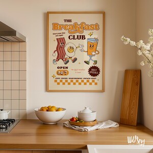 Impresión de Breakfast Club - Póster gastronómico retro de los 80 (Descarga en PDF) imagen 8