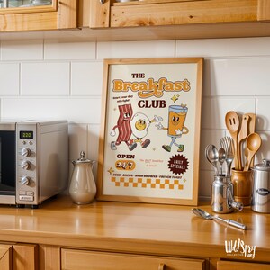 Impresión de Breakfast Club - Póster gastronómico retro de los 80 (Descarga en PDF) imagen 7