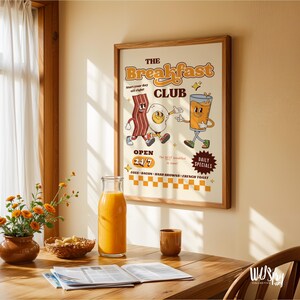Impresión de Breakfast Club - Póster gastronómico retro de los 80 (Descarga en PDF) imagen 4