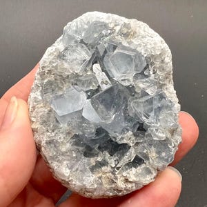 Small Celestite Geode Crystal: Peace Promoting, Crown Chakra Stone