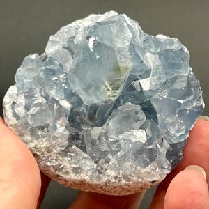 Small Celestite Geode: Peace Promoting Crystal for Nightstand – Crown Chakra Stone