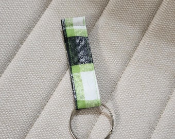 Green plaid keychain