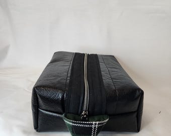 Small Pleather and Plaid Bag