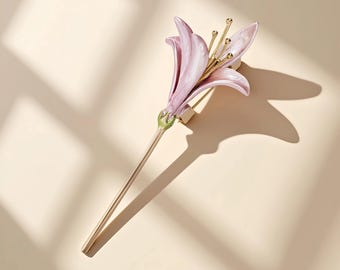 Broche de flores de cumpleaños personalizado, broche de narciso, broche de margarita, broche de perlas de imitación, broche de flores hecho a mano, broche de boda, regalo para