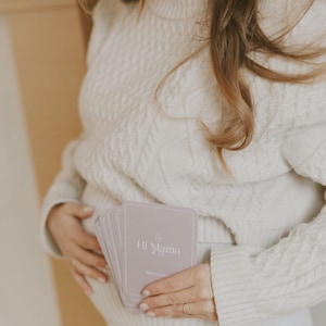 Cartes de confirmation pour la grossesse, la naissance et le post-partum - Salut maman - Cadeaux pour maman - Cadeau pour maman - Future maman - Préparation à la naissance - Pleine conscience