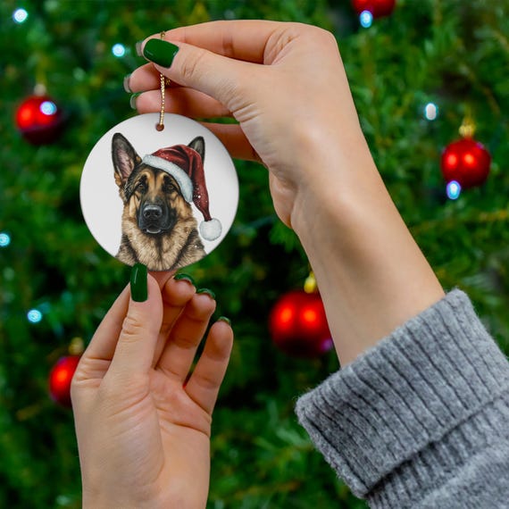 German Shepherd Christmas Pet Decor, Holiday Gift for Dog Lovers