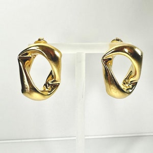 Gold Irregular Hoop Earrings | 18k Gold Plated | Modern Statement Jewelry | Lightweight Gift for Her