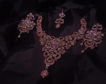 Rose Crystal Jewelry Set