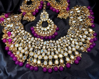 Purple Bridal Choker Set