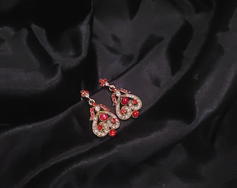 Luxury Red Crystal Drop Earrings