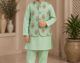 Mint Prince Boys Kurta Set
