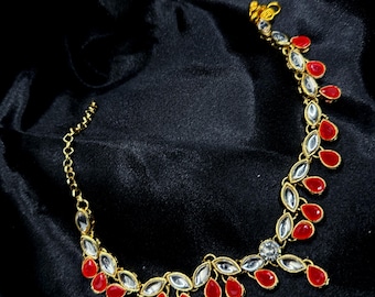 Pair of Red and Gold Anklets