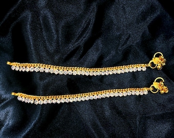Baby Gold Rhinestone Anklet/Bracelet Set