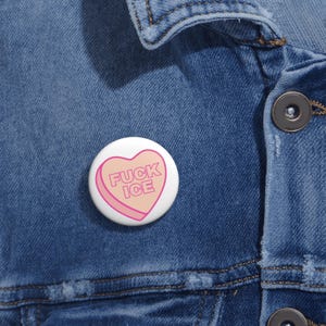 F**K Ice Political Pin - Protest Button - Anti-ICE Badge - Resist Fascism - Political Statement - Progressive Leftist Liberal Activist