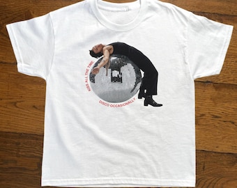 Camiseta Harry Styles Kiss All The Time Disco Occasionally Baby - Camiseta unisex Disco Ball - Camiseta gráfica HS Tour - Camiseta de concierto Y2K