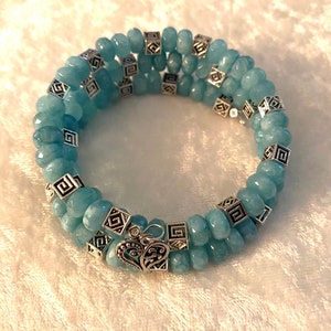 Faceted Aquamarine Bracelet
