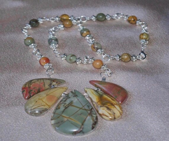 Picasso Jasper Necklace 3pc set