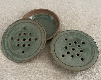 Self-Draining Soap Dish in Green- Buy One or Both!