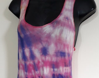 SOLUNA Sleeveless Tops with sliding knot in the back in soft and silky 100% bamboo with tiedye techniques in many colors and in one size