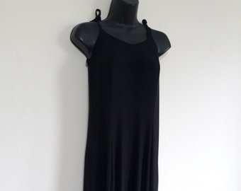 SOLUNA Spaggeti straps dress in a silky Organic Bamboo knit fabric adjustable to any body, black or white too