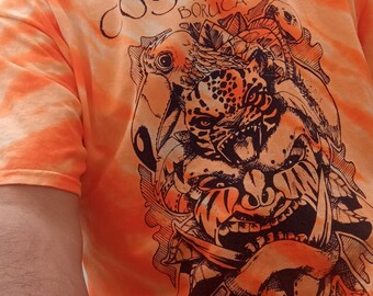 SOLUNA 100% cotton Tshirts with a Boruca Mask screenprinted in the chest, in all colors or sizes you need