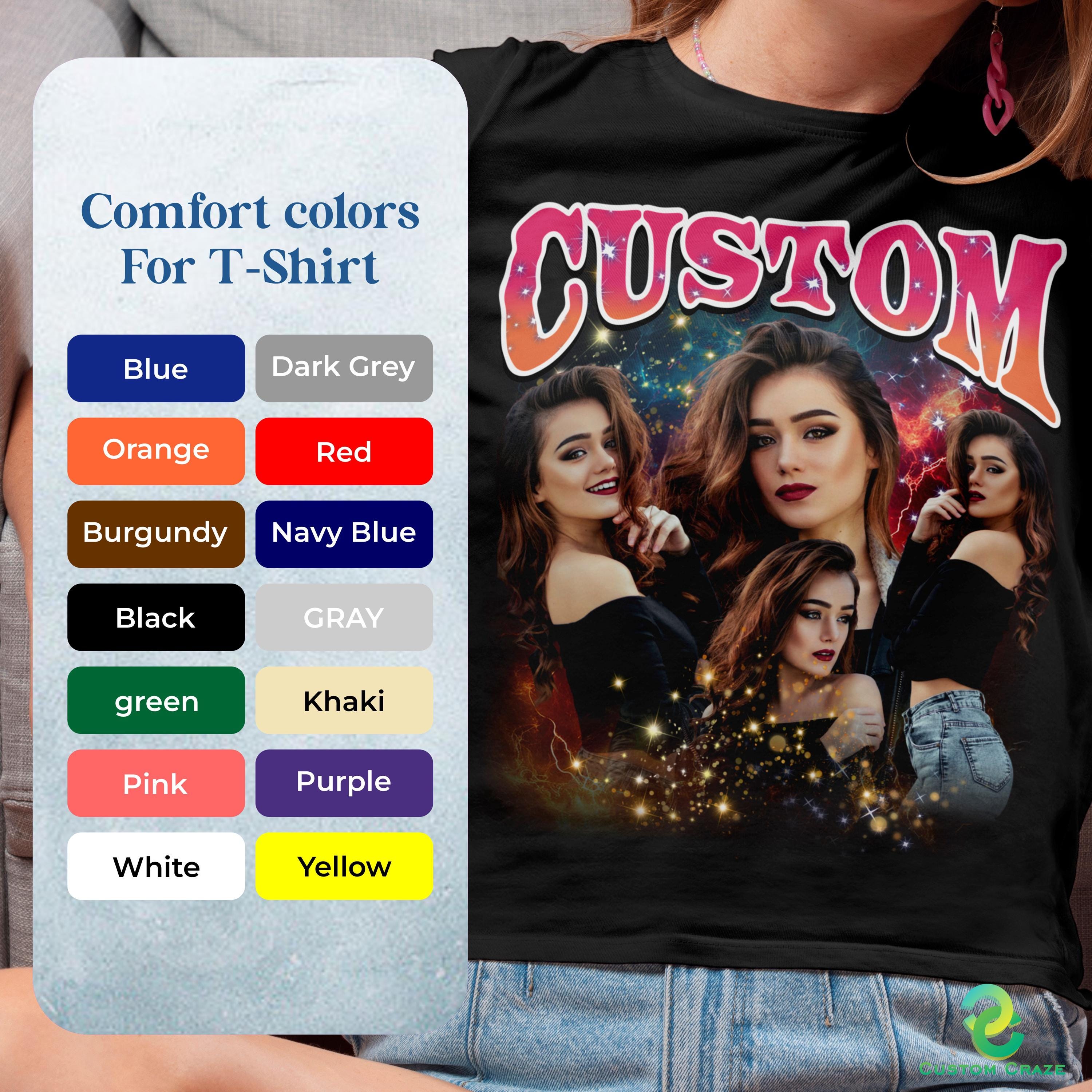 T-shirt Personnalisable Bootleg - Ajoute Ta Photo Et Ton Nom - Cadeau Personnalisé Unique - Neuf Avec étiquettes