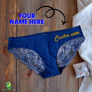 Personalized Bride Lace Panties: Silky Wedding Thong, Bachelorette Gift