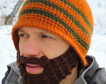 custom beard hat - beard beanie - crochet hat with beard - custom made hat with beard The Original Beard Beanie™ CUSTOM Color