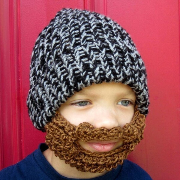 little man bearded lumberjack hat - youth size