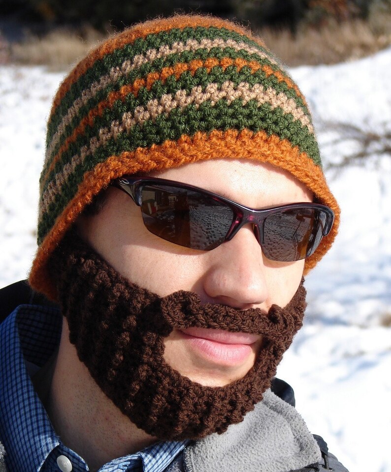 crochet beard and mustache image 4