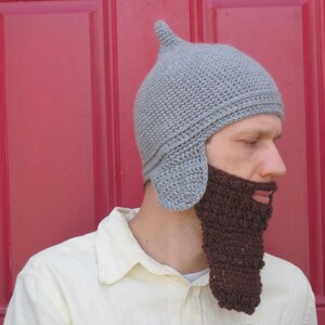 Assyrian Bearded Helmet hat crochet custom made The Original Beard Beanie™ image 5