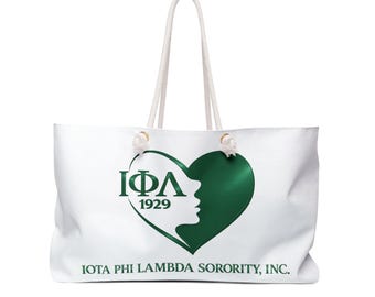 Iota Phi Lambda Sorority Tote Bag (24" x 13") - Oversized Weekender Duffel