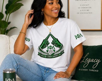 Iota Phi Lambda Sorority Crest Tee | Custom Back Text