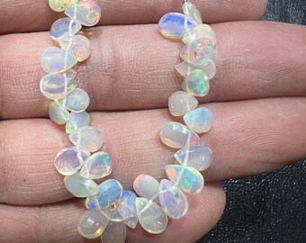 Ethiopian Opal Beads, 5x7  Almond Shape Briolettes To Make Jewelry