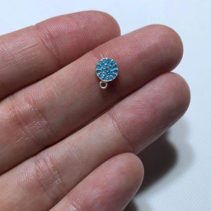 Charm Single Ring, Turquoise, Gold Over Sterling Silver, 10mm Coin Shape Round