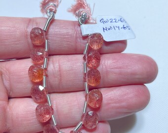 Strawberry Quartz Matched 8mm Heart  Shape Drops To Make Gemstone Earrings